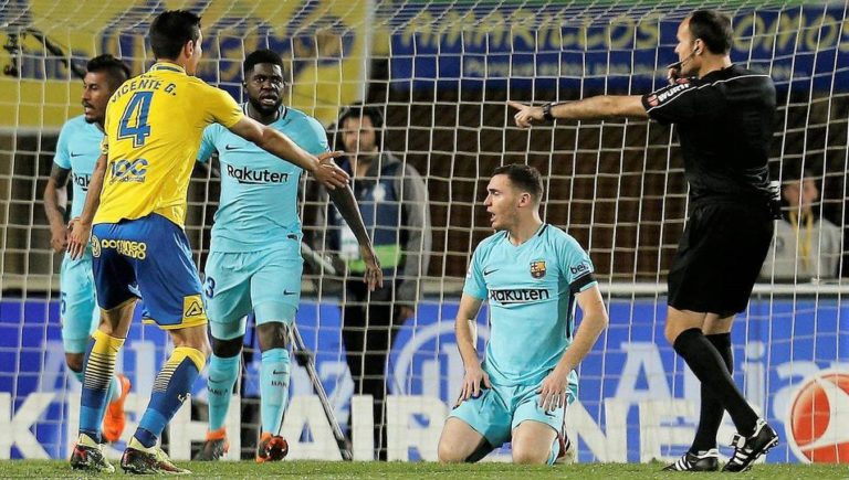 Milagro en Gran Canaria: al Barça le pitan un penalti en contra dos años después