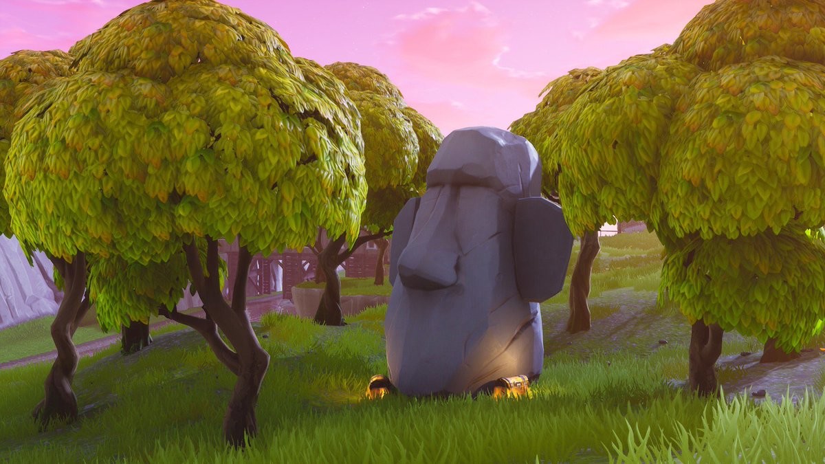 guia fortnite busca donde las cabezas de piedra estan mirando temporada 5 semana 6 qedine - cabezas gigantes fortnite temporada 8