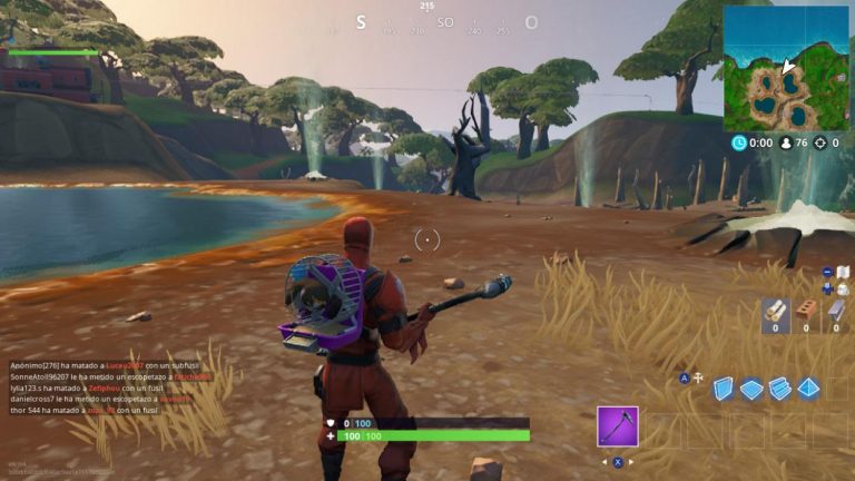 Usa un respiradero volcánico en partidas distintas en Fortnite