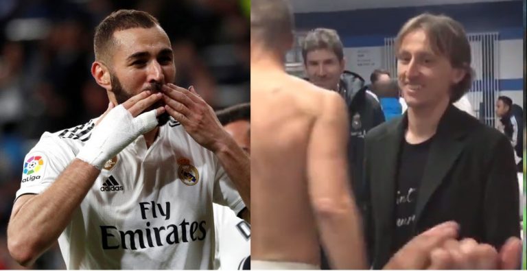 El detallazo que tuvo Modric con Benzema en el vestuario