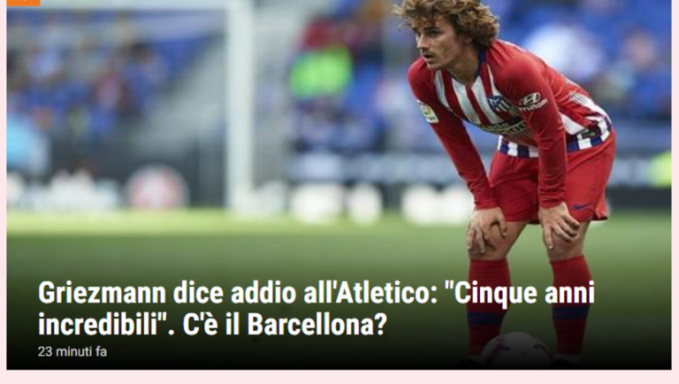 El anuncio de Griezmann, noticia de apertura en Europa