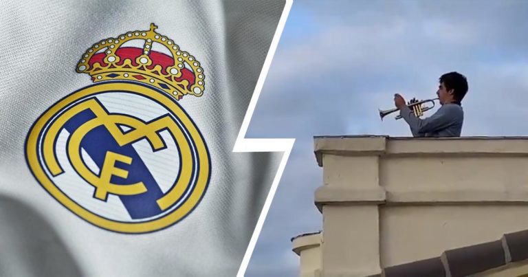 El himno del Real Madrid a la trompeta que se ha hecho viral