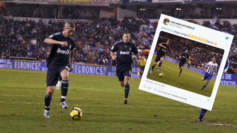 El mensaje de Guti tras el taconazo de Benzema: «Magia, amigo. Brutal»