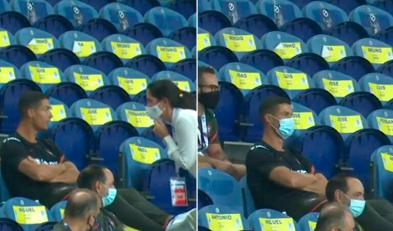 Cristiano Ronaldo pasó un incómodo momento cuando le pidieron que use la mascarilla [VIDEO]