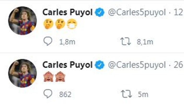 La reacción de Puyol en Twitter a las decisiones del VAR que favorecieron al Madrid