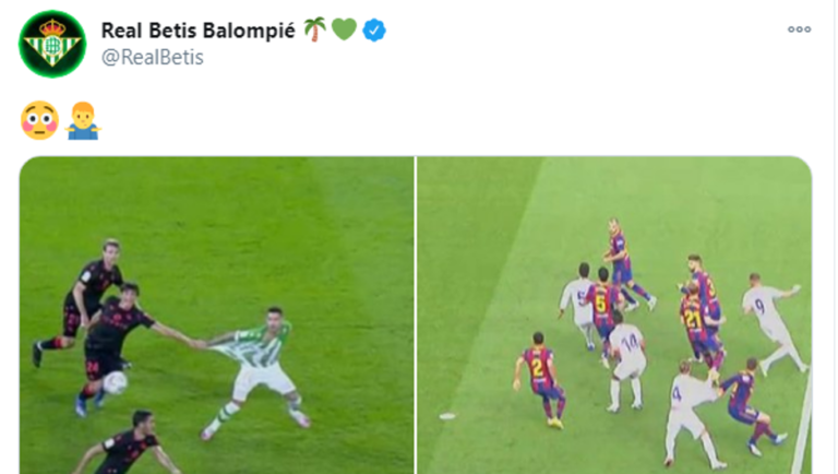 El sorprendente tuit del Betis una vez finalizado el Clásico