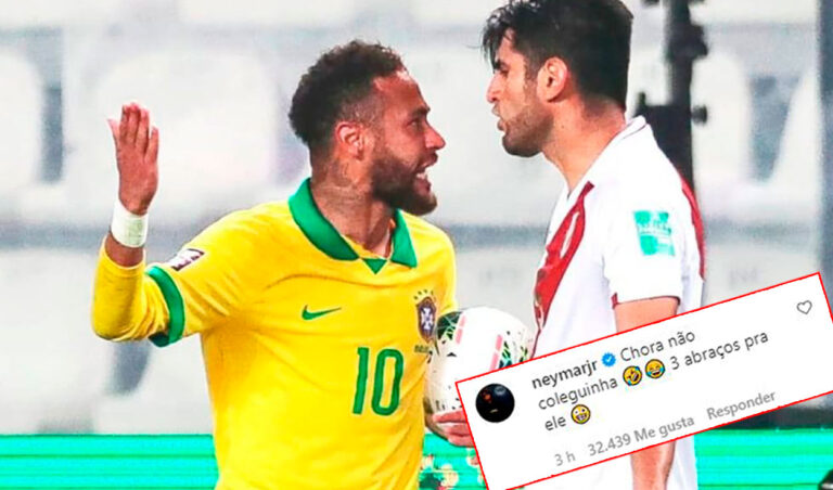 Neymar le responde a Carlos Zambrano: “Ya no llores colega, toma tres abrazos”