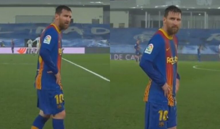 Lionel Messi tembló de frío por llovizna durante el Real Madrid vs. Barcelona