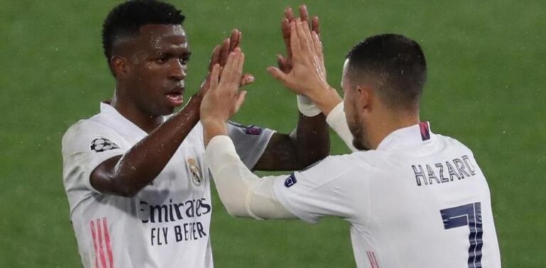 Hazard y Vinicius, titulares en el regreso del Madrid al Bernabéu