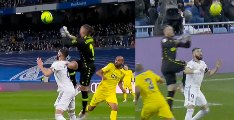 El árbitro y el VAR se tragaron un penalti sobre Benzema: un rodillazo clarísimo de Ledesma