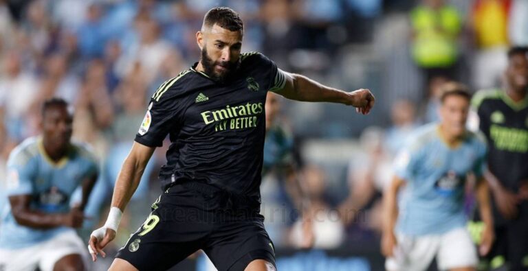 Benzema marcó el primer gol en la victoria blanca: el Pichichi ya suma
