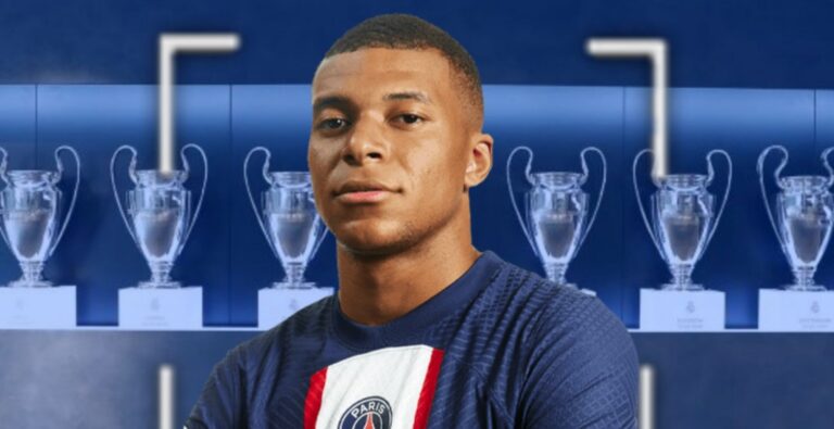 La última de Mbappé ha reventado las redes: se hace una foto con la Liga y la Champions ganadas por el Madrid