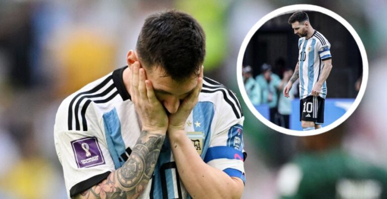Messi, retratado con Argentina: se estrenan en el Mundial con derrota y le llueven los ‘palos’ en todo el mundo