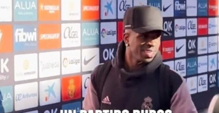 Vinicius se fue de Mallorca ‘señalando’ al árbitro: «Pregúntale»