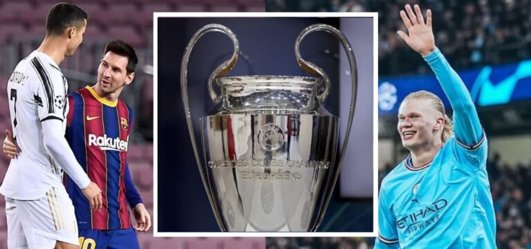 HAALAND YA SE ASOMÓ A LA LISTA DOMINADA POR CRISTIANO Y MESSI: Así está la tabla de máximos goleadores históricos de la UEFA Champions League