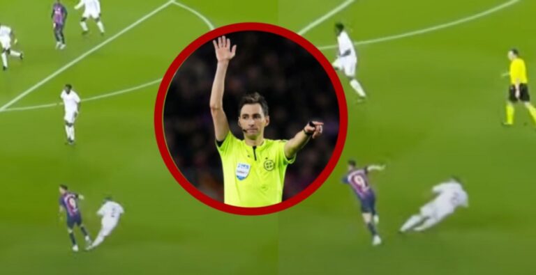 No se vio en TV: Lewandowski derribó a Carvajal y Bengoetxea evitó anular el gol del Barça