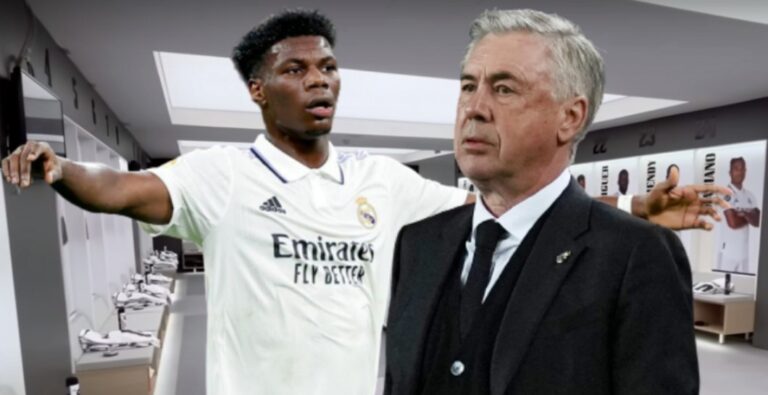 Ancelotti enganchó a Tchouameni en el vestuario tras ganar al Celta: «Aure, no te lo creas»