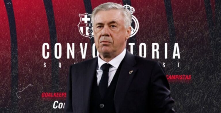 Ancelotti lanza la convocatoria del clásico con una buena noticia: llega justo al Camp Nou