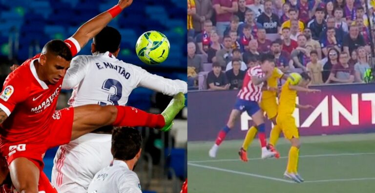 Es una vergüenza: la mano de Busquets es idéntica a la que le costó una Liga al Madrid por una de Militao