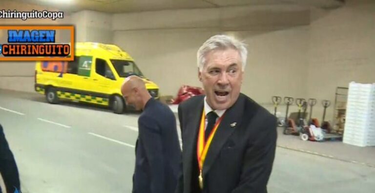 Ancelotti apareció totalmente desatado y gritando en ‘El Chiringuito’