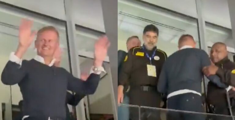 El padre de Haaland fue expulsado del palco del Bernabéu: insultos y cortes de manga