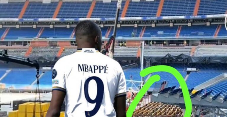 El escenario para presentar a Mbappé, listo en el Bernabéu: las redes presumen de ‘pillada’