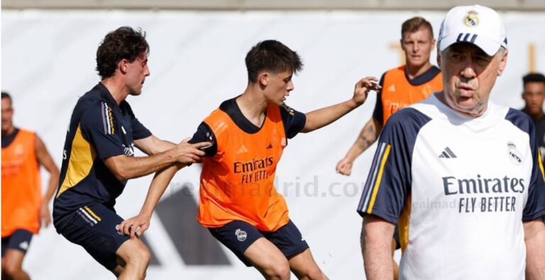 Arda Güler lo ha ‘petado’ en el primer entrenamiento: ha dejado a su primer rival sin aliento