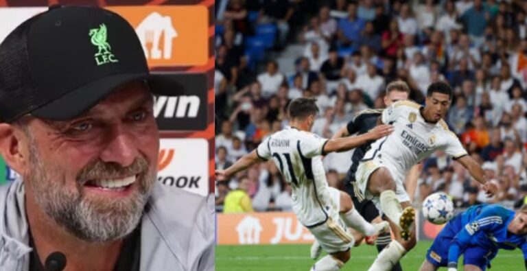 El vídeo es para no perdérselo: le ponen el vídeo del gol de Bellingham a Klopp y pasa esto