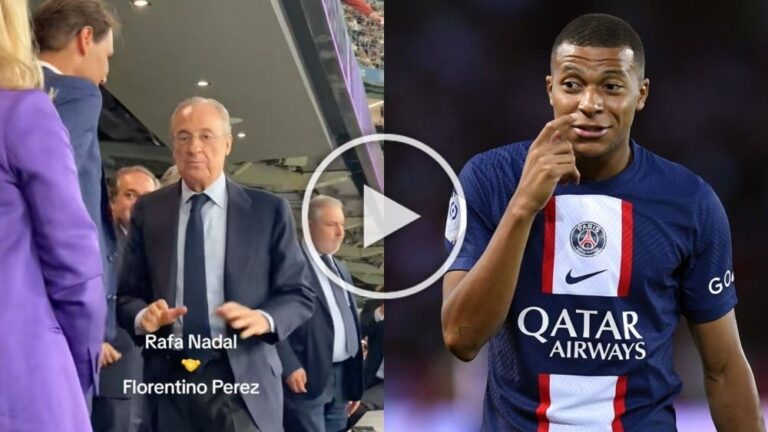 La reacción de Florentino cuando Rafa Nadal le pregunta por Mbappé: su cara lo dice todo