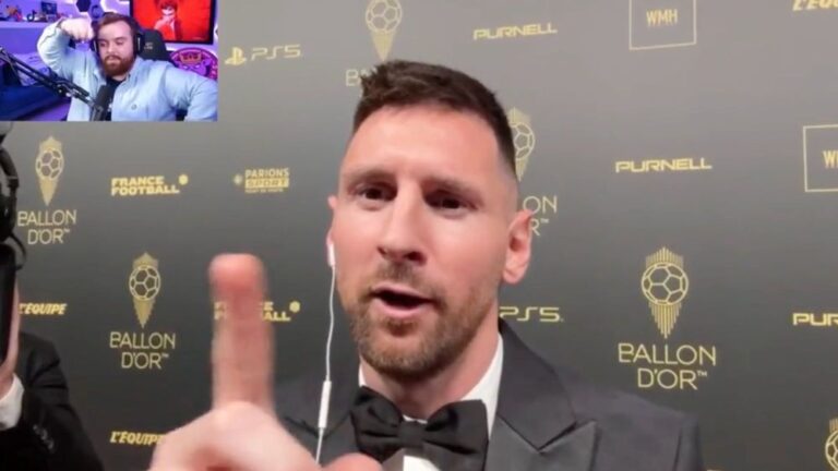 Messi se engancha con Ibai Llanos en el Balón de Oro: «Cambia de tema, hijo de p…»