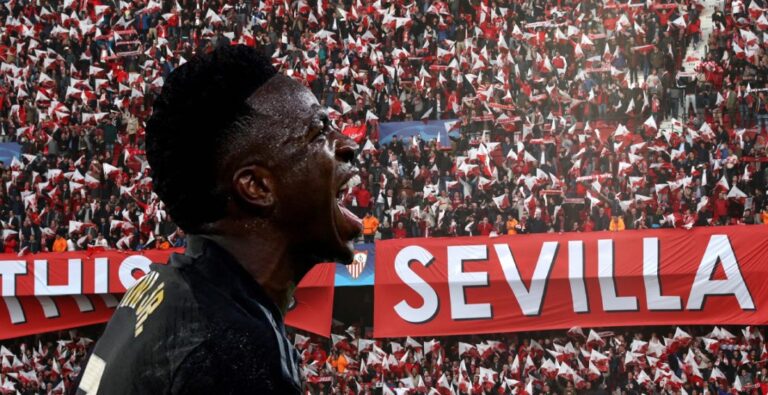 Vinicius felicitó al Sevilla tras el comportamiento racista de un aficionado
