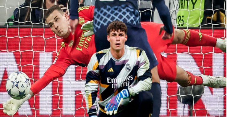 La reacción de Kepa cuando vio a Lunin parar el penalti: “Es un p…”
