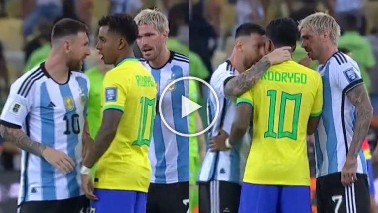 Leo Messi pierde los papeles: agrede a Rodrygo en el Brasil – Argentina