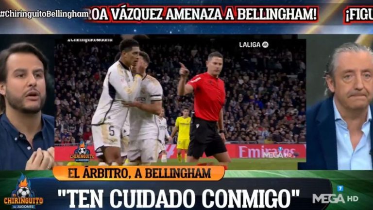 Pedrerol se engancha con Juanfe Sanz por la faltada del árbitro a Bellingham: “Es muy g…”