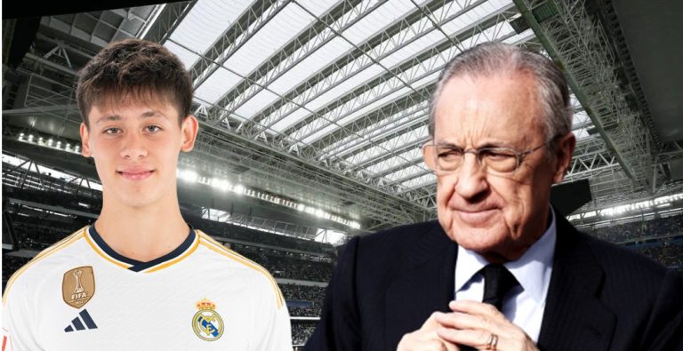 Arda Guler y Florentino Pérez