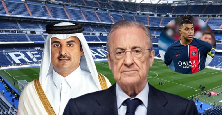 Al Thani, Florentino Pérez y Kylian Mbappé