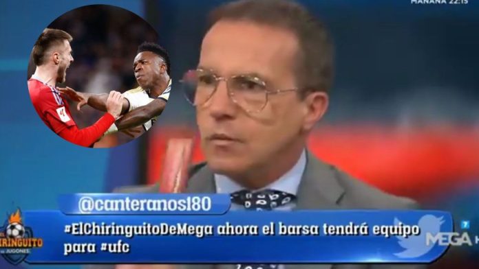 Cristóbal Soria acaba retratado por Vinicius después del empujón contra el Celta: 