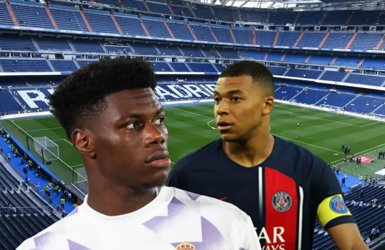 Aurélien Tchouaméni y Kylian Mbappé