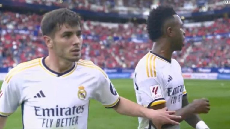 No se vio en TV: el inesperado gesto de Brahim con Vinicius para que no fuera expulsado