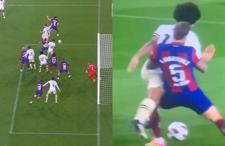 De Burgos Bengoetxea fue el mejor del Barça: da un gol ilegal y se traga un penalti