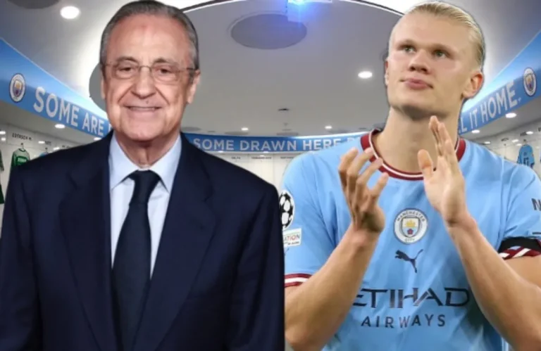 Florentino Pérez y Erling Haaland.