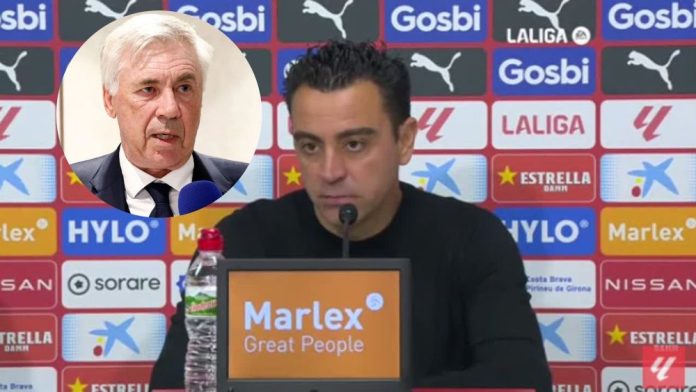 La reacción de Ancelotti a los lloros de Xavi tras perder LaLiga en Girona