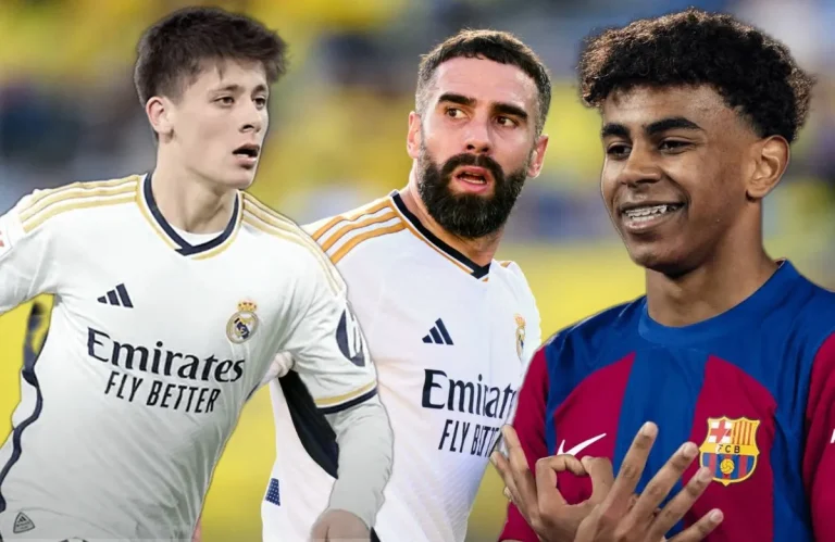 Arda Güler, Dani Carvajal y Lamine Yamal