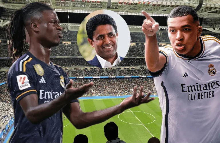 Eduardo Camavinga y Kylian Mbappé.