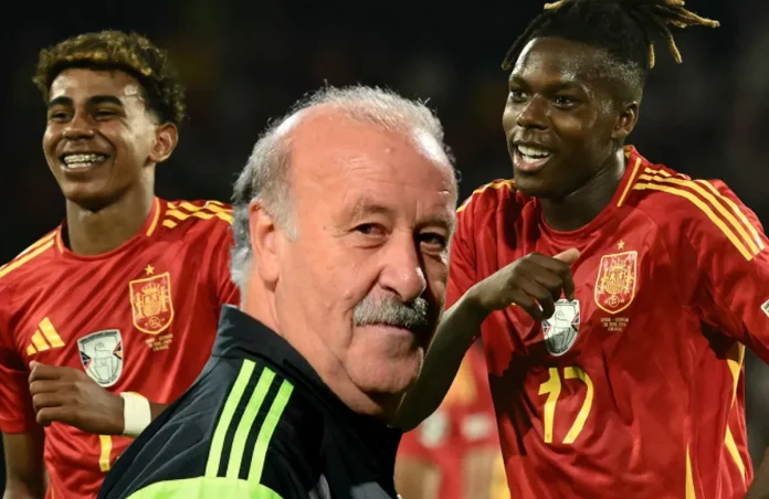 Lamine, Nico y Del Bosque