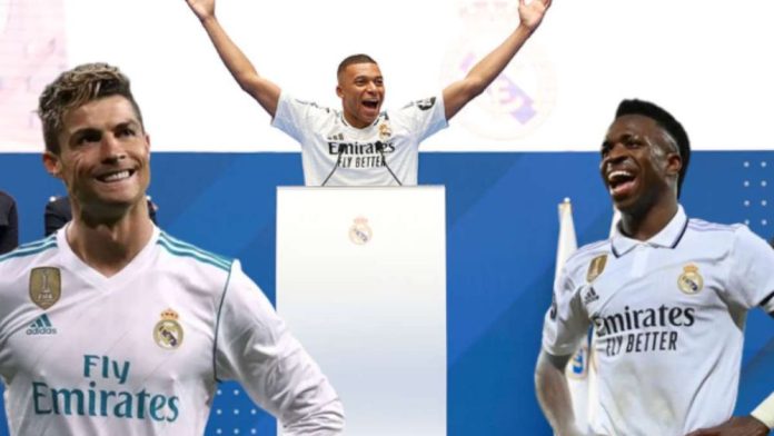 Vinicius da la bienvenida a Mbappé a lo Cristiano