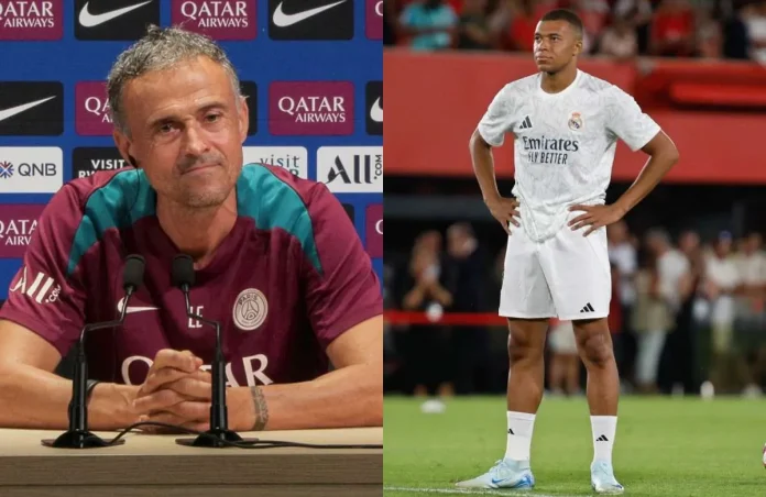 Luis Enrique y Mbappé