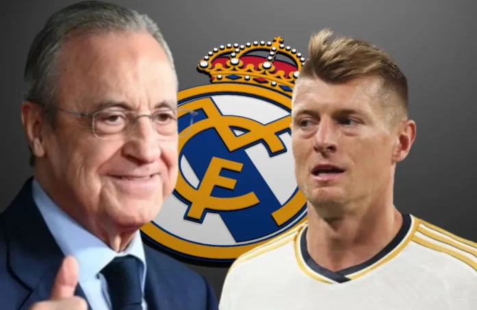 Toni Kroos y Florentino Pérez.