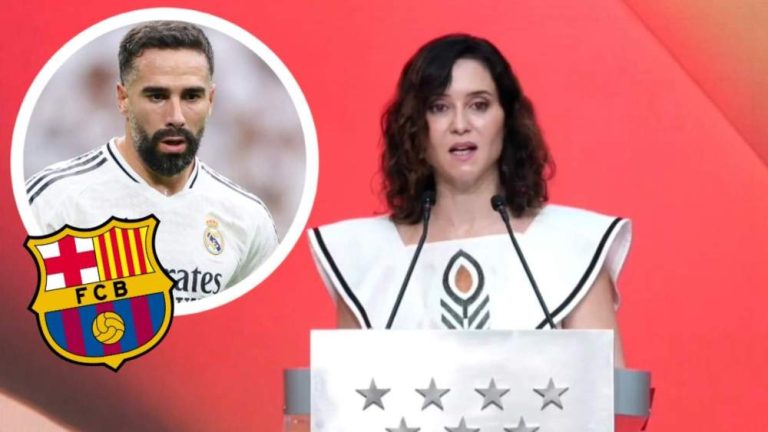 El contundente mensaje de Isabel Díaz Ayuso al Barça elogiando a Dani Carvajal.