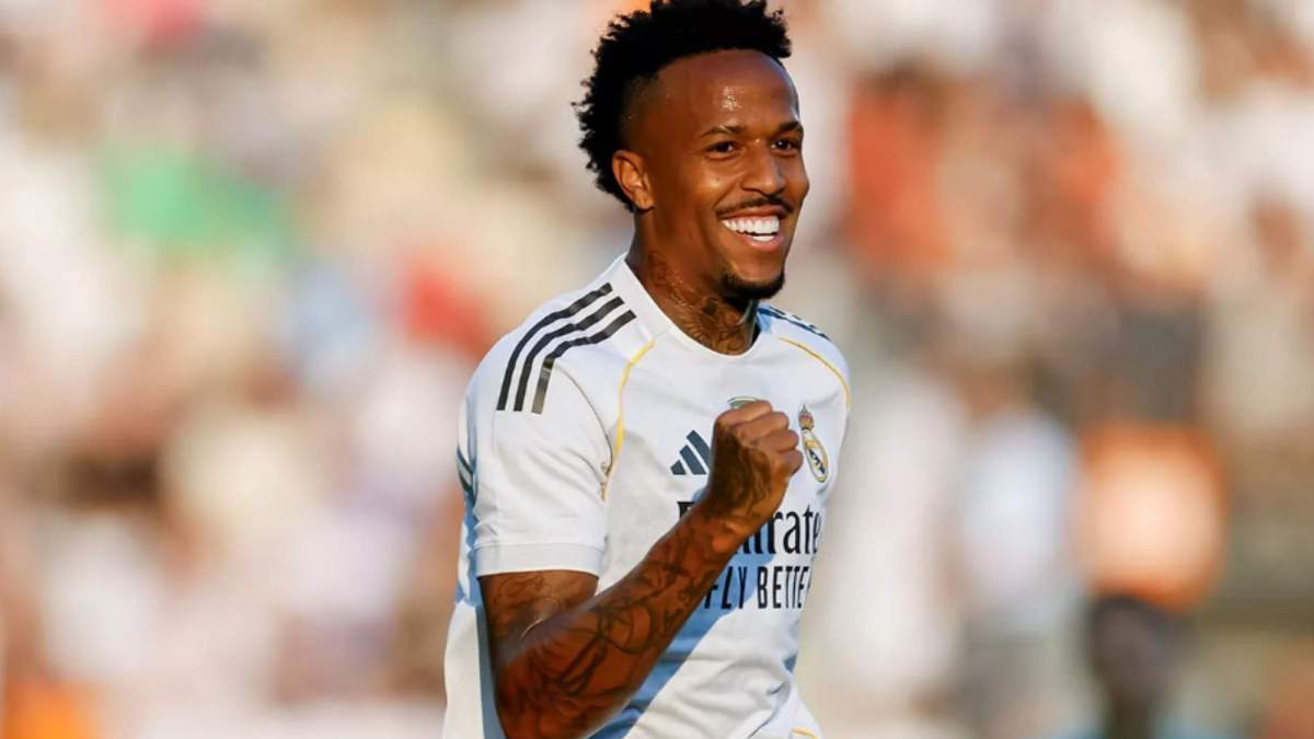 Militao celebrando su gol ante el WSG Tirol Militao celebrando su gol ante el WSG Tirol